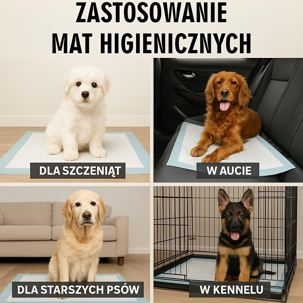 Happet Podkłady Higieniczne dla Psa Maty Chłonne 45x33cm 10szt